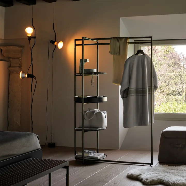 The Parentesi Ceiling spotlight from Flos in the dressing room