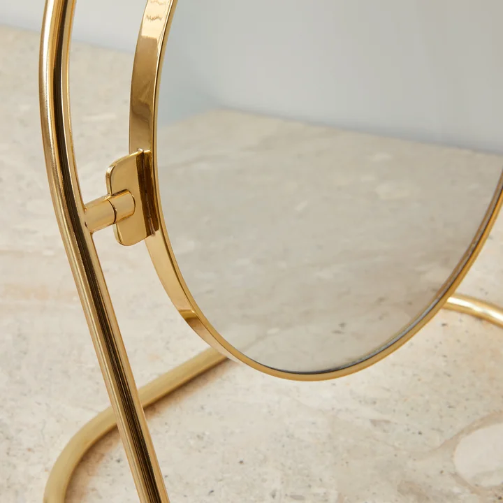 The Nimbus table mirror, brass gold from Audo