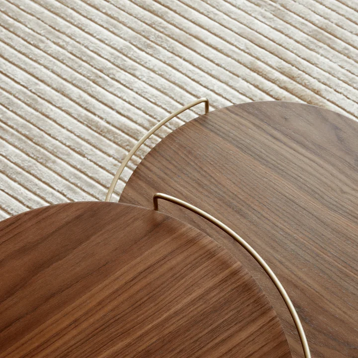 The Umanoff side table, walnut / brass from Audo