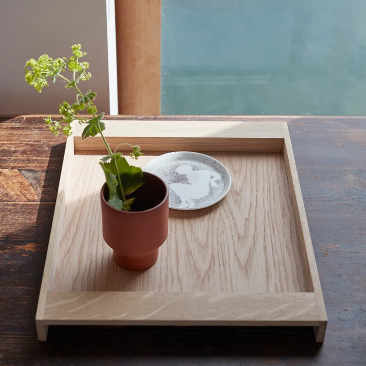 The No. 10 Tray from Skagerak as a decorative shelf for plants and more