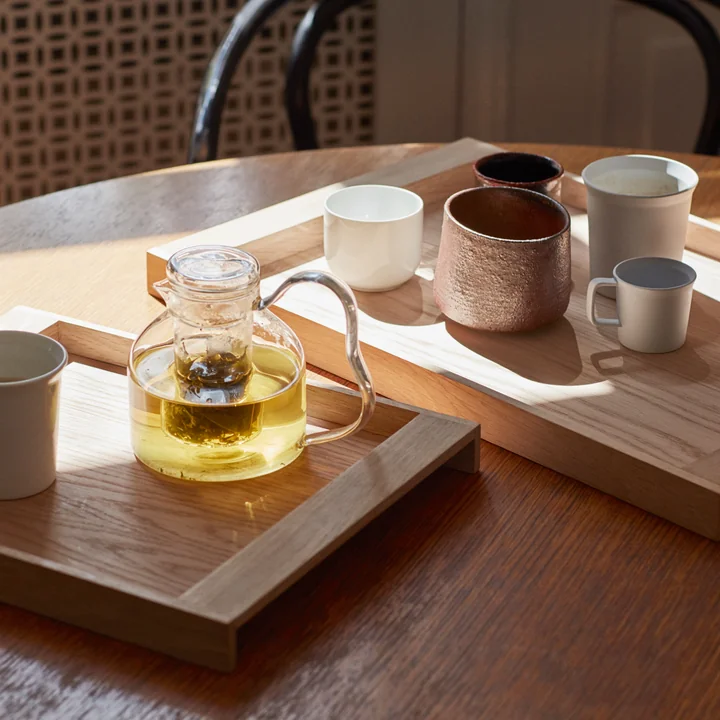 The No. 10 Tray from Skagerak as a tray for teacups and teapots