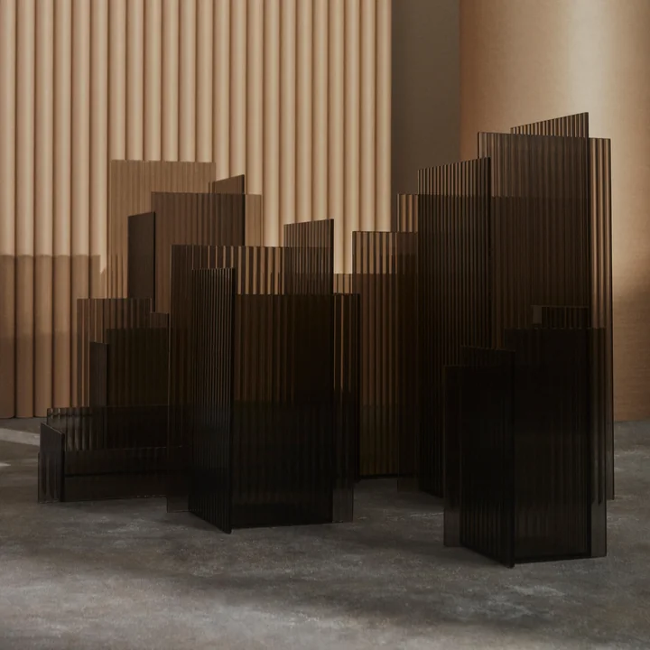 The Flos vase of AYTM in its various sizes outdoors