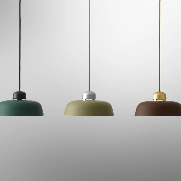 The w162 Dalston LED pendant luminaire from Wästberg in its various colour combinations