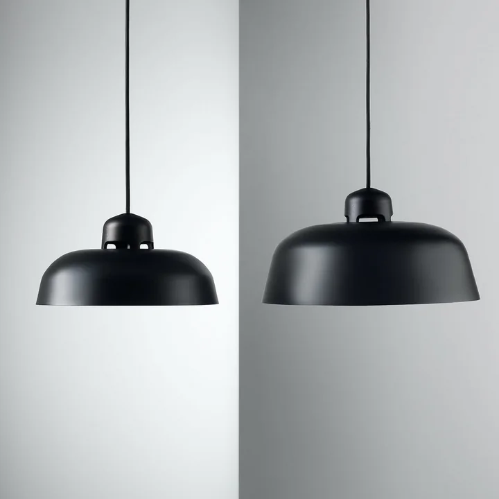 The w162 Dalston LED pendant lights from Wästberg in black in size comparison