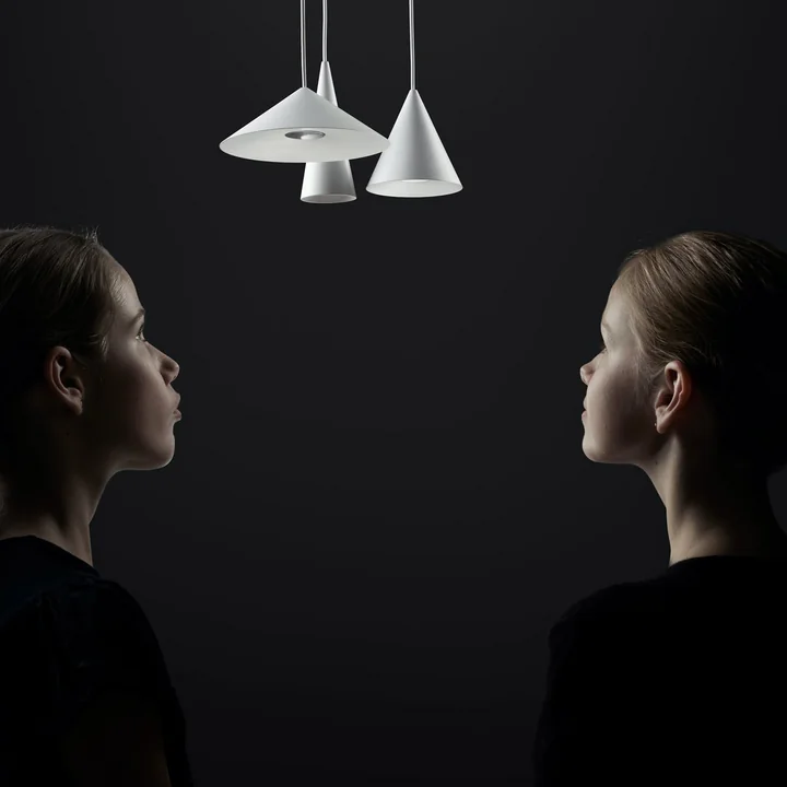 The different w201 Extra Small LED pendant luminaires from Wästberg in white