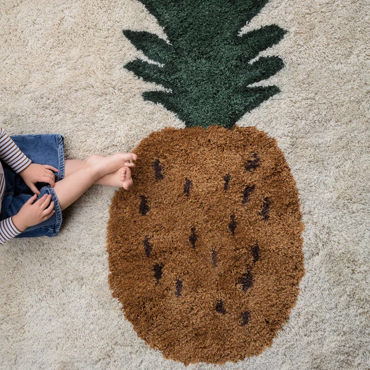 The Fruiticana carpet from Ferm Living with pineapple motif
