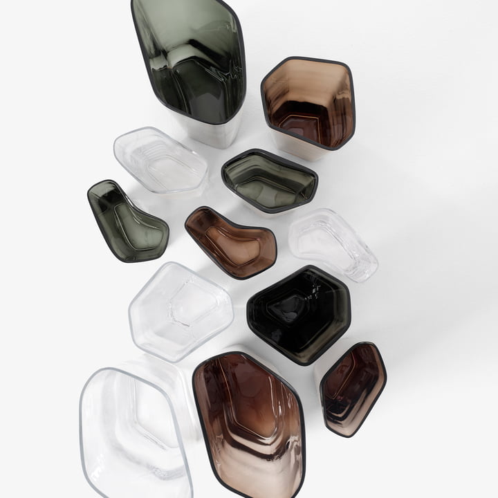 The various Collect vases from & tradition from the bird's eye view