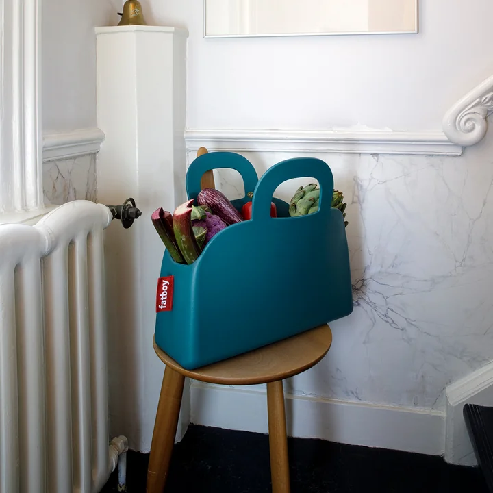 The Sjopper-Kees bag as a shopping basket