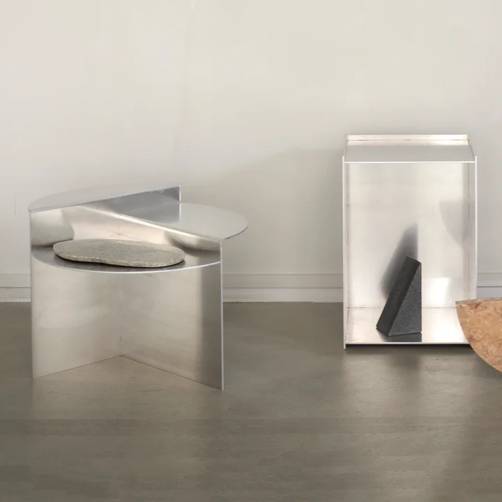 Rivet and Rivet Box Side tables from Frama