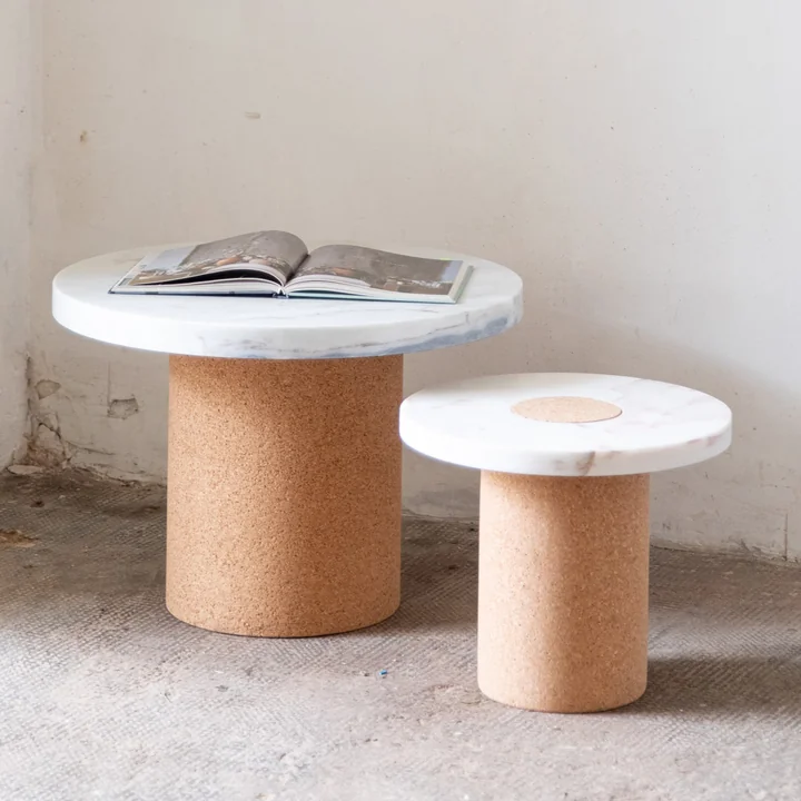 The Sintra side table from Frama in small and large sizes.