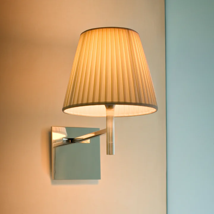 The K Tribe wall lamp from Flos with fabric shade