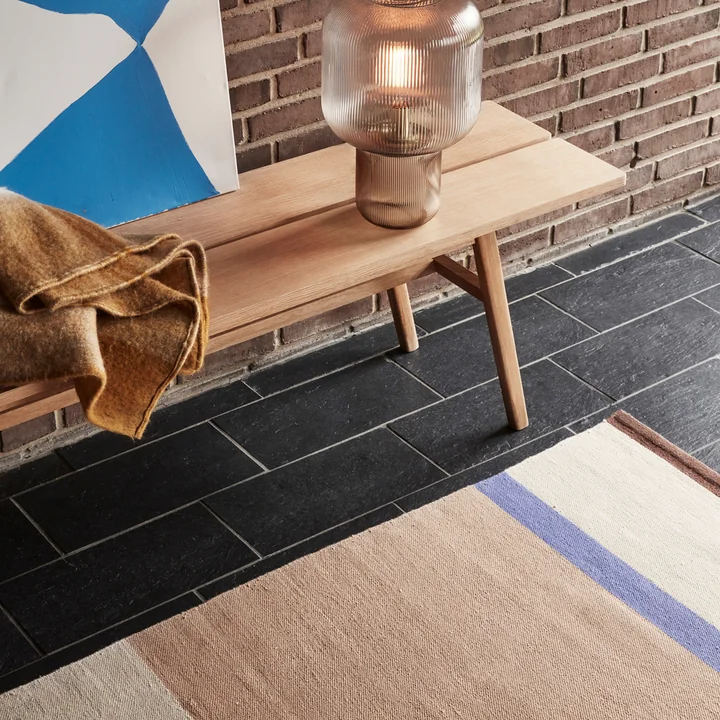 Scandinavian designed hallway with bench