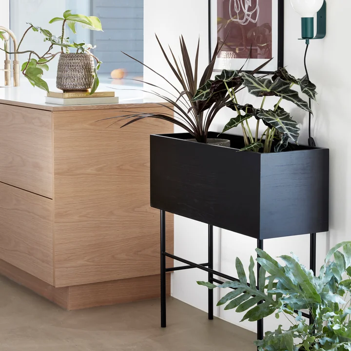 The planter box from Hübsch Interior in the kitchen