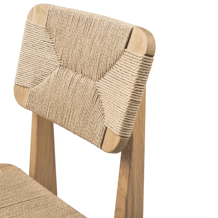 The C-Chair Dining Chair Paper Cord Chair by Gubi