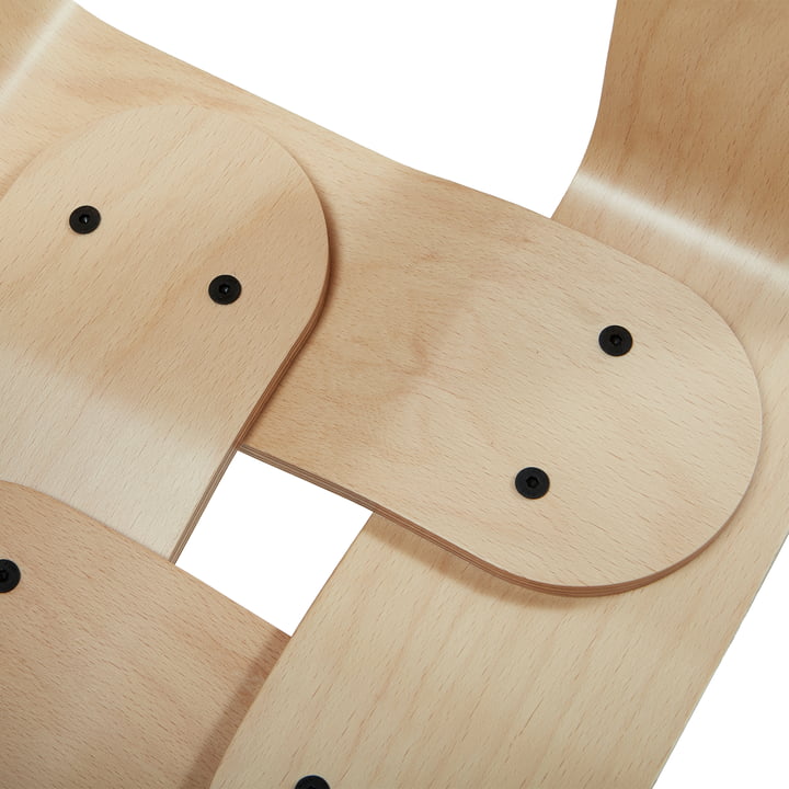 The Criss Cross stool from Frederik Roijé is held together by inconspicuous screws