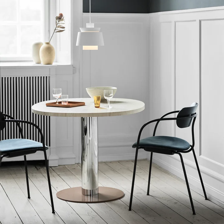 Breakfast nook with small pendant light