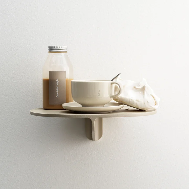 Museum wall shelf in beige