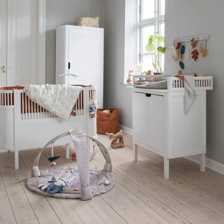 The children's furniture from Sebra together create a Danish-modern look