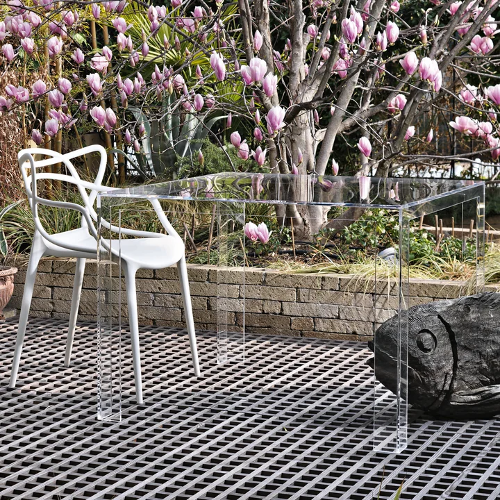 Masters chair and Invisible dining table by Kartell