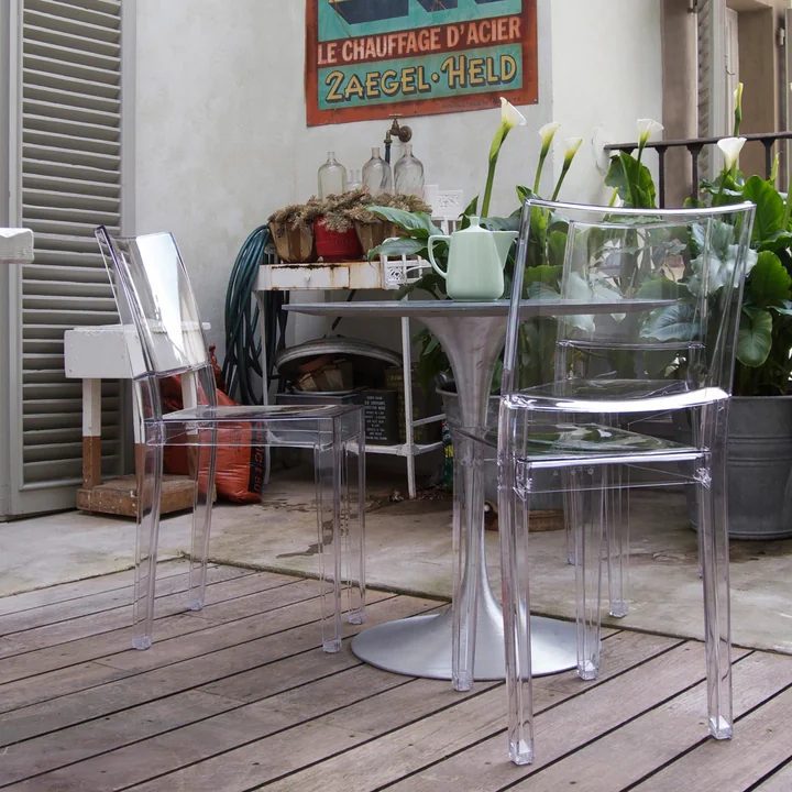 Stylish transparent plastic furniture from Kartell