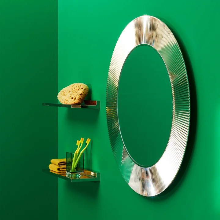 All Saints mirror and Shelfish Wall shelf from Kartell