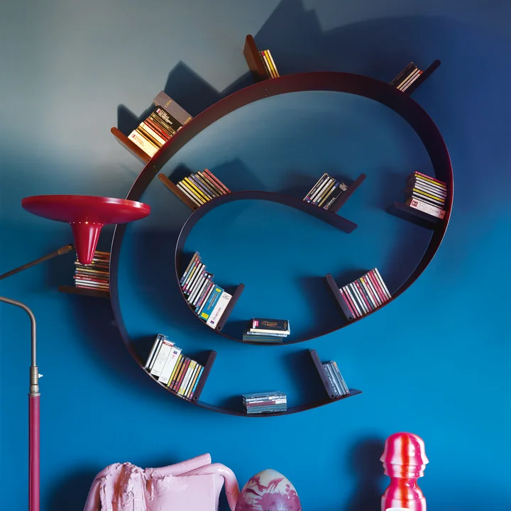 Round curved bookcase