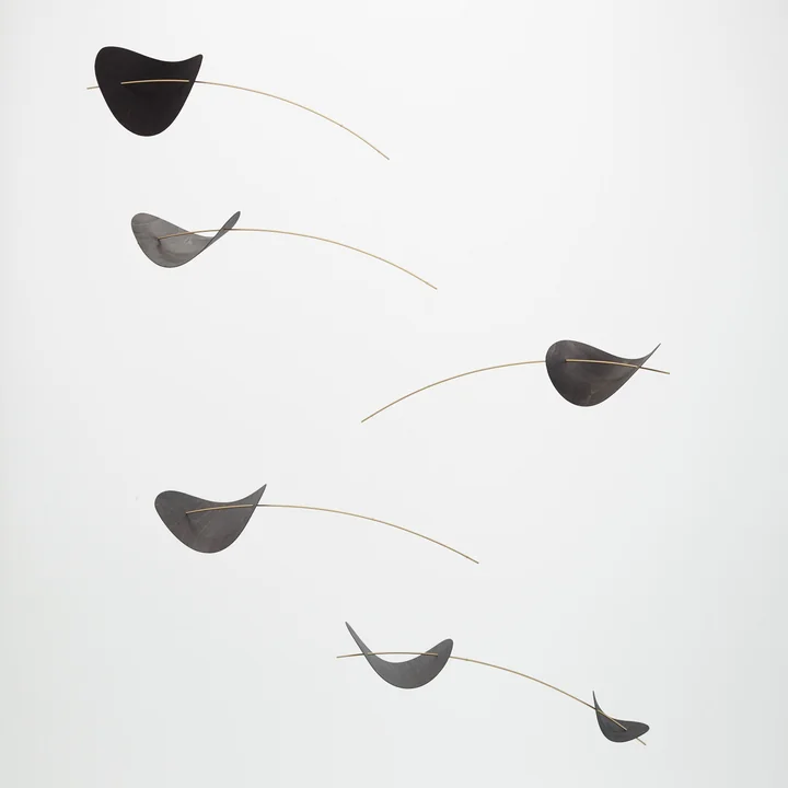 The elegant Drifting Clouds Mobile in black