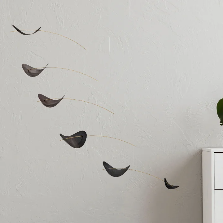 The elegant Drifting Clouds Mobile in black