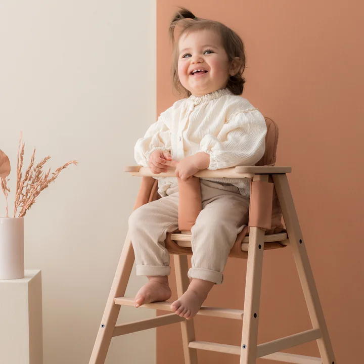 Cushion for Growing Green child chair from Nobodinoz in sienna brown