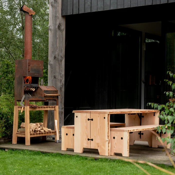 The Forestry garden furniture from Weltevree on the terrace