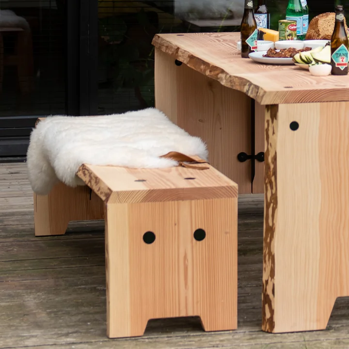 The Forestry garden furniture with sheepskin from Weltevree