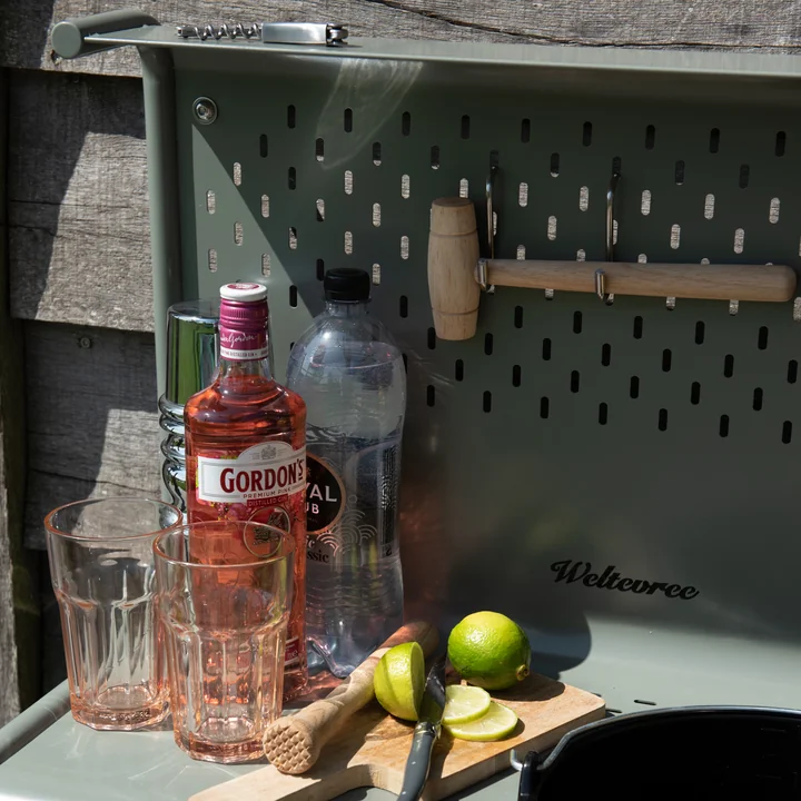 The Waterworks storage table for water tap from Weltevree for cocktail preparation