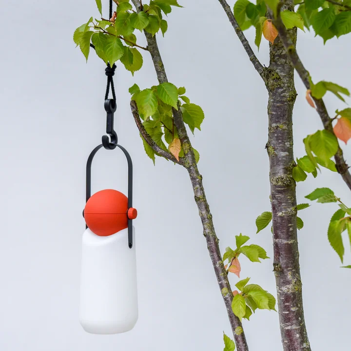 The Guidelight on a hook from Weltevree on the tree