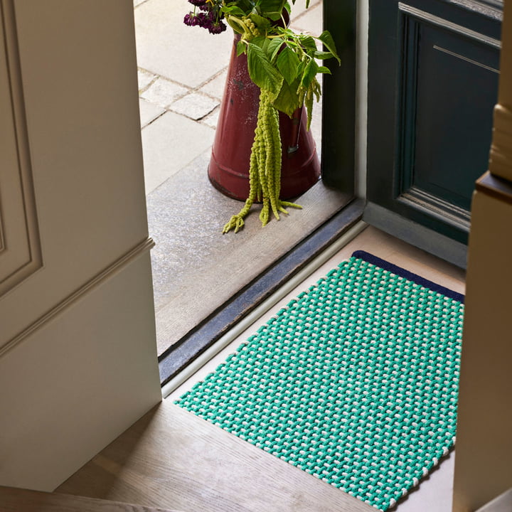 Two-coloured doormat in woven look