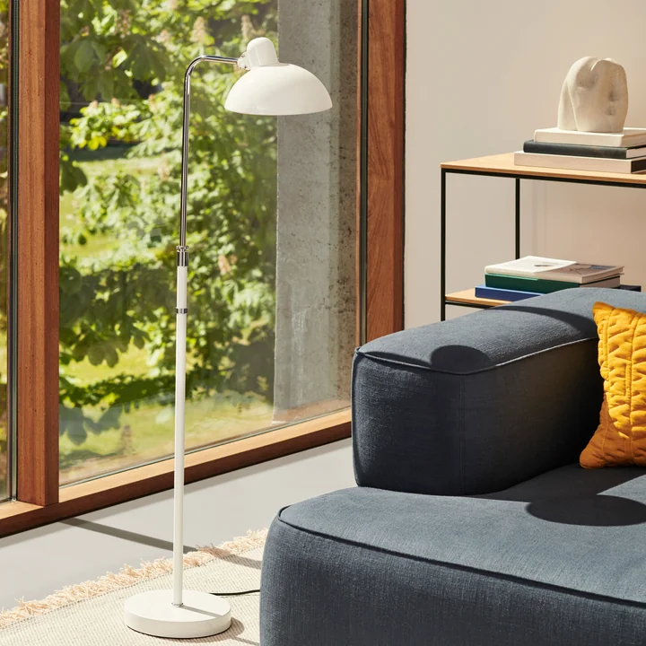 Stylish floor lamp in living room ambience