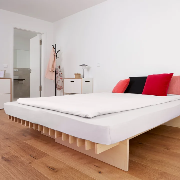 Parallel Bed from Tojo in natural beech