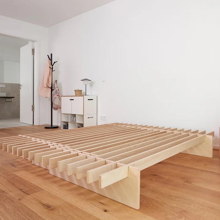 Parallel Bed from Tojo in natural beech