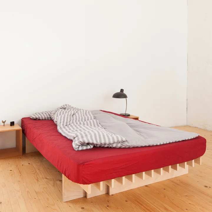 Parallel Bed from Tojo in natural beech