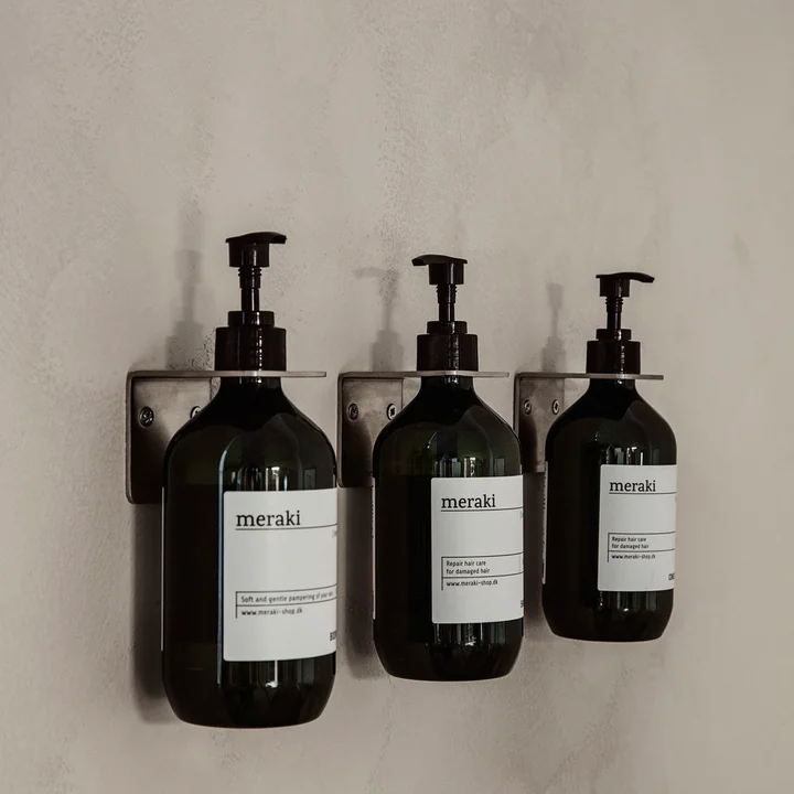 The Supply wall bracket from Meraki with soap dispensers on the wall