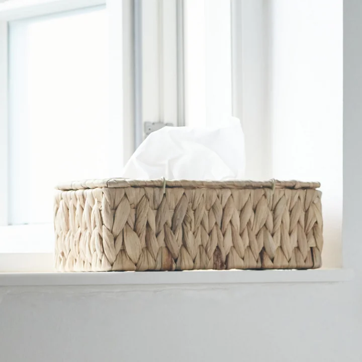 The Clean cosmetic tissue box from House Doctor on the windowsill