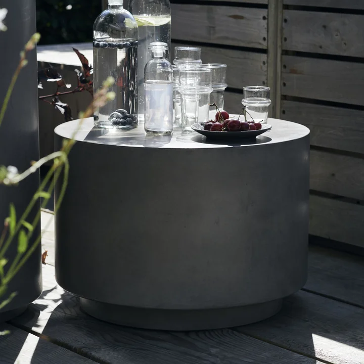 The Out concrete side table from House Doctor on the terrace