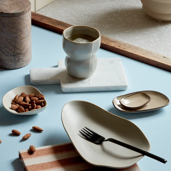 The Limfjord tableware from Broste Copenhagen on the breakfast table