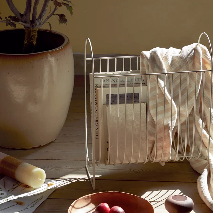 The Maggie magazine holder from Broste Copenhagen is suitable for magazines, books and deco