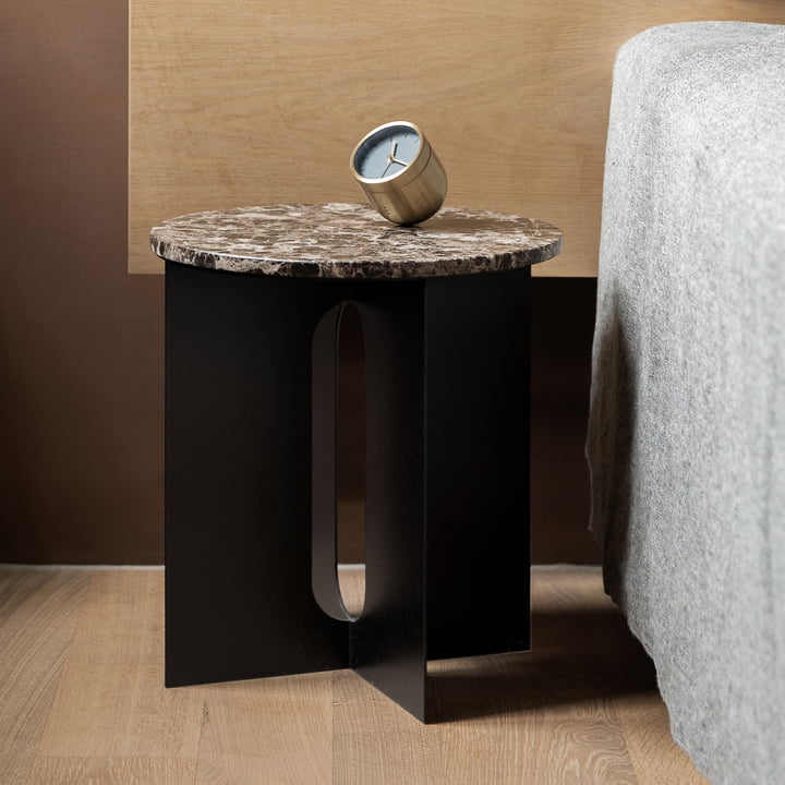 Timeless side table with marble top