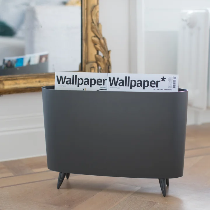 Minimalist newspaper rack for practices and law firms