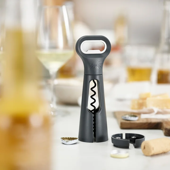 The BarStar 3-in-1 bottle opener from Joseph Joseph can stand