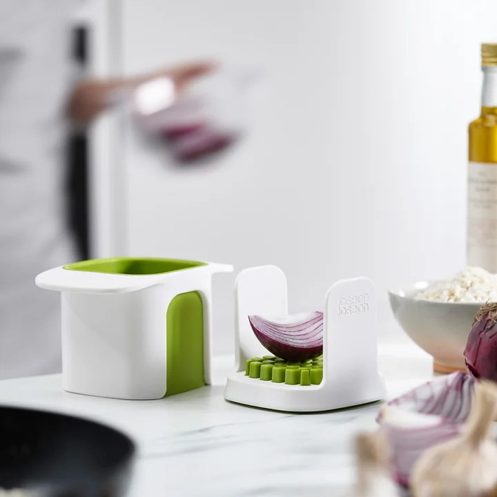 The ChopCup vegetable chopper from Joseph Joseph disassembled