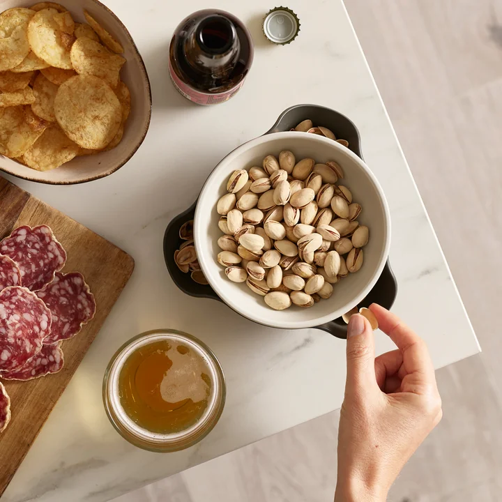 The Double Dish serving bowl from Joseph Joseph hides seeds, peels and crumbs