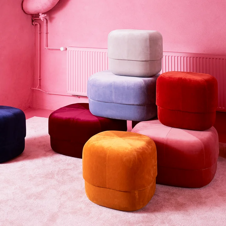 The different Circus poufs from Normann Copenhagen