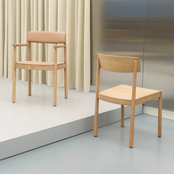 The naturally lacquered Timb chairs from Normann Copenhagen